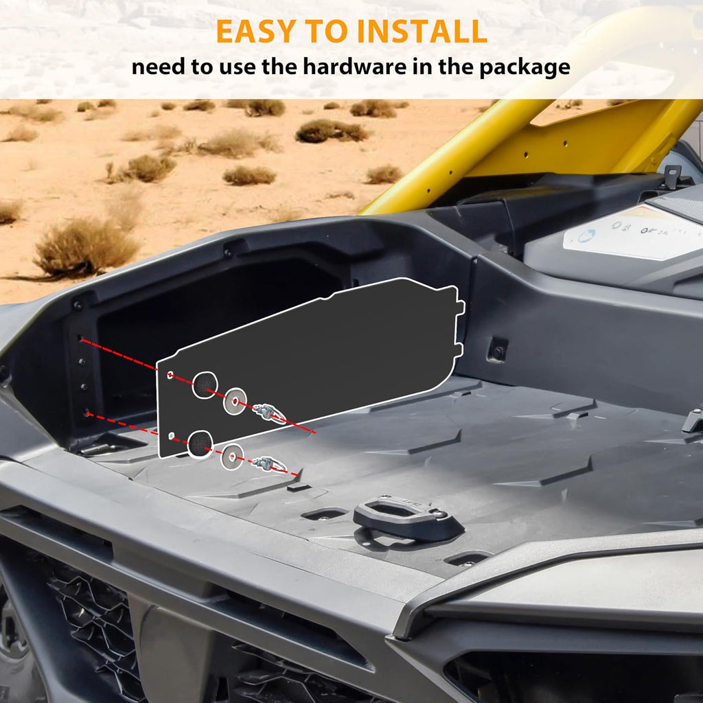Aluminum Bed Side Doors Panels for Can-Am Maverick R MAX X RS 2024-2025 Accessories, Rear Bed Storage Guards Box Side Door Cover Panels Replace #715009154