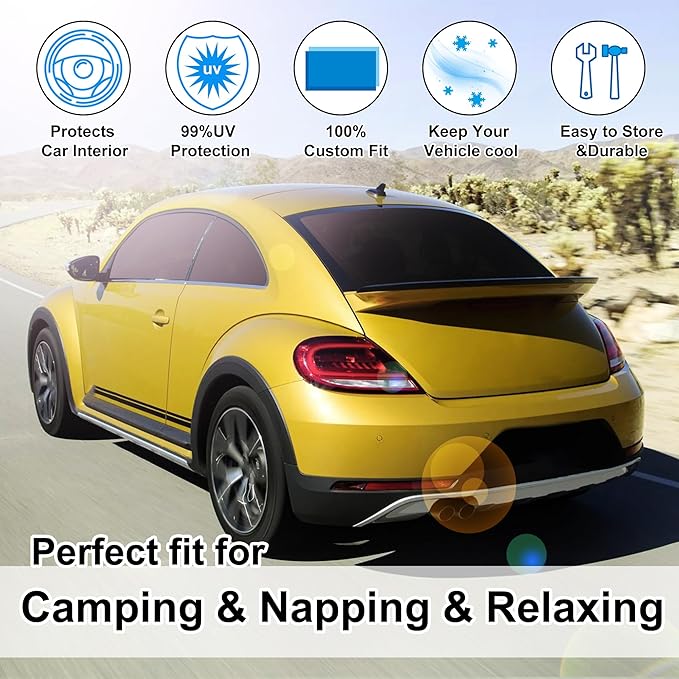 TINGLU Window Shades for Volkswagen VW Beetle 2012-2019 Accessories Car Side - Image 6
