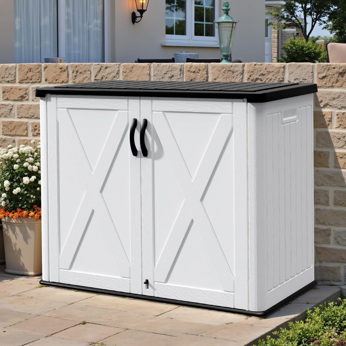 patiowell 26 cu.ft resin outdoor storage cabinet with, main product view