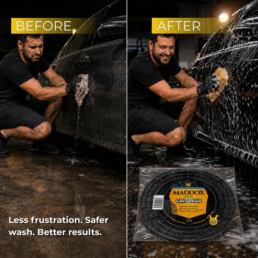 Maddox Detail – Grit Trap | Diameter 26cm Height 6cm | Protective Car Grid for Cleaning Bucket | Prevents Scratches and Separates Dirt During Washing | Exterior and Interior Car Cleaner