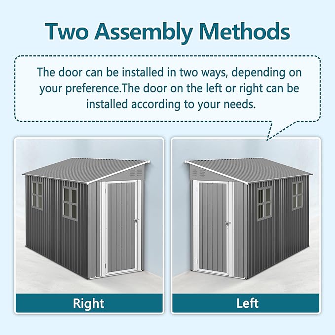 4x10 Ft Outdoor Metal Shed, Heavy-Duty Storage Shed - Image 3