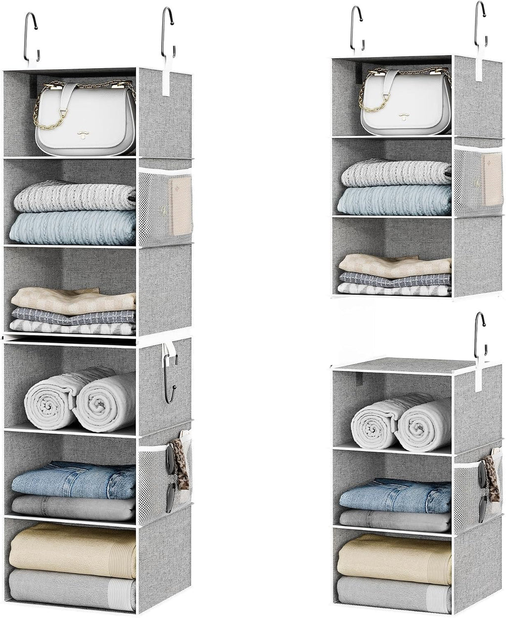storageworks hanging closet organizer, 6-shelf with 2-in-1 design, main product view