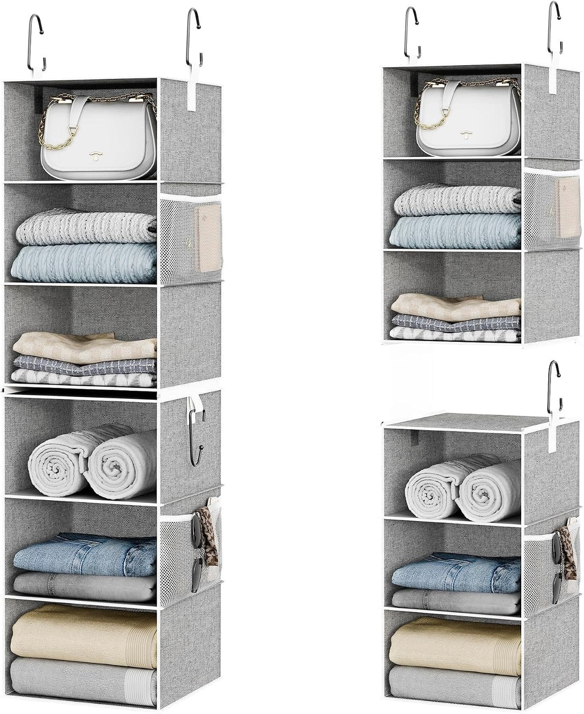 storageworks hanging closet organizer, 6-shelf with 2-in-1 design, main product view