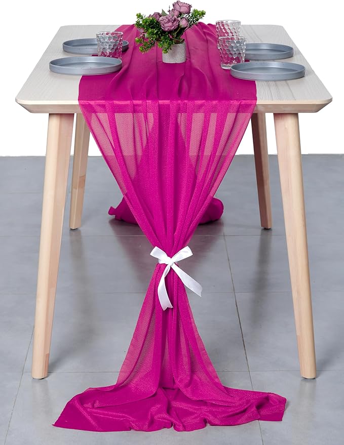 MDS Halloween Chiffon Table Runner - 10 Pack, 29 x 170 Inches, 14ft Each - Sh...