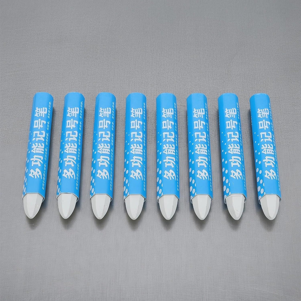 GANAZONO 8pcs White Tire Marking Pens for Car Tires Wax Formula Water-resistant Fade and Smudge Resistant Crayons High Visibility Marker for Shops and On-site Service Teams