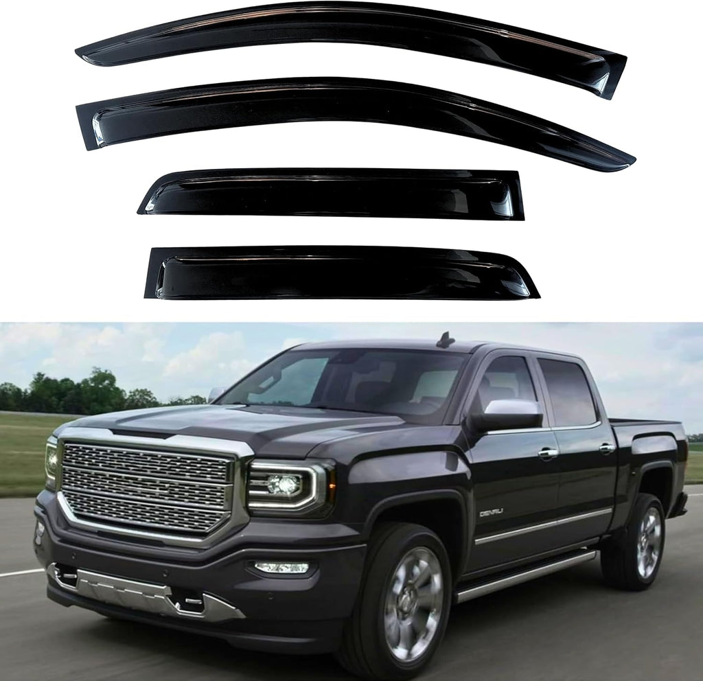 KPY Window Visor for 2014-2018 GMC Sierra & Chevrolet Chevy Silverado 1500