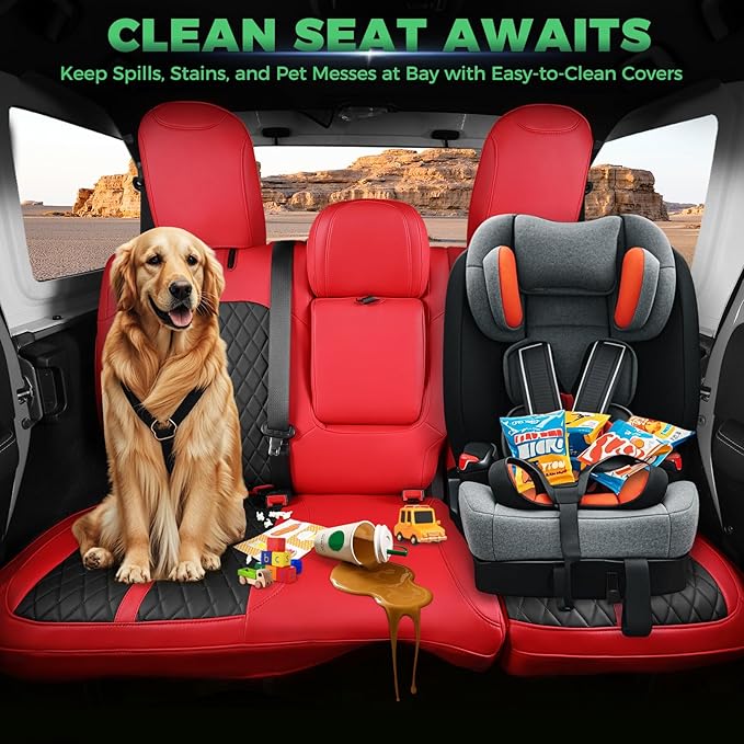 for Jeep Wrangler Seat Covers 4Door JL 2018 2019 2020 2021 2022 2023 2024 2025 - Image 7