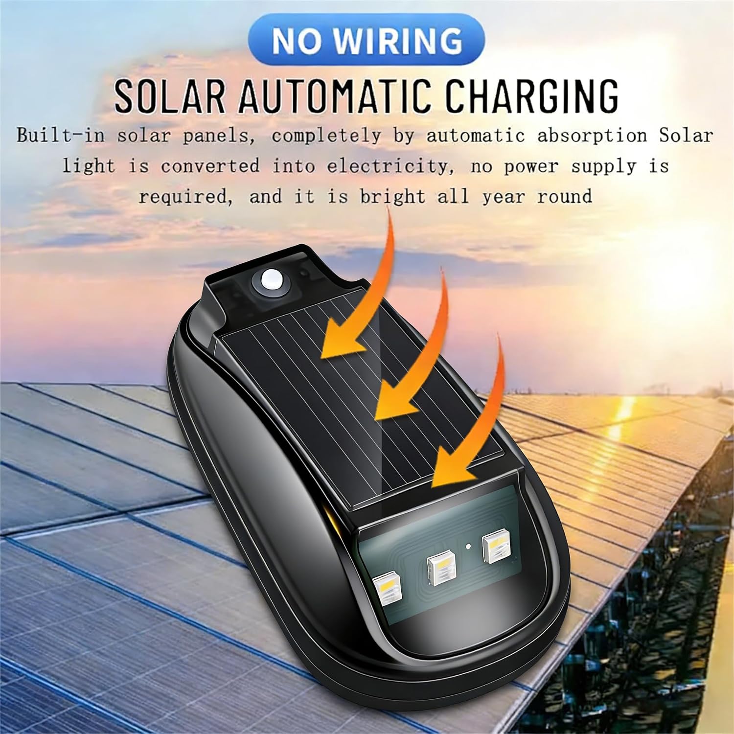 Waterproof Solar Car Roof Light with Remote, Wireless Solar Cab Lights for Truck, No Drill 8 Color LED Roof Marker Lights (2)