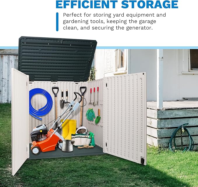 47 Cu ft Outdoor Storage Shed, Resin Outdoor Storage Box - Image 4