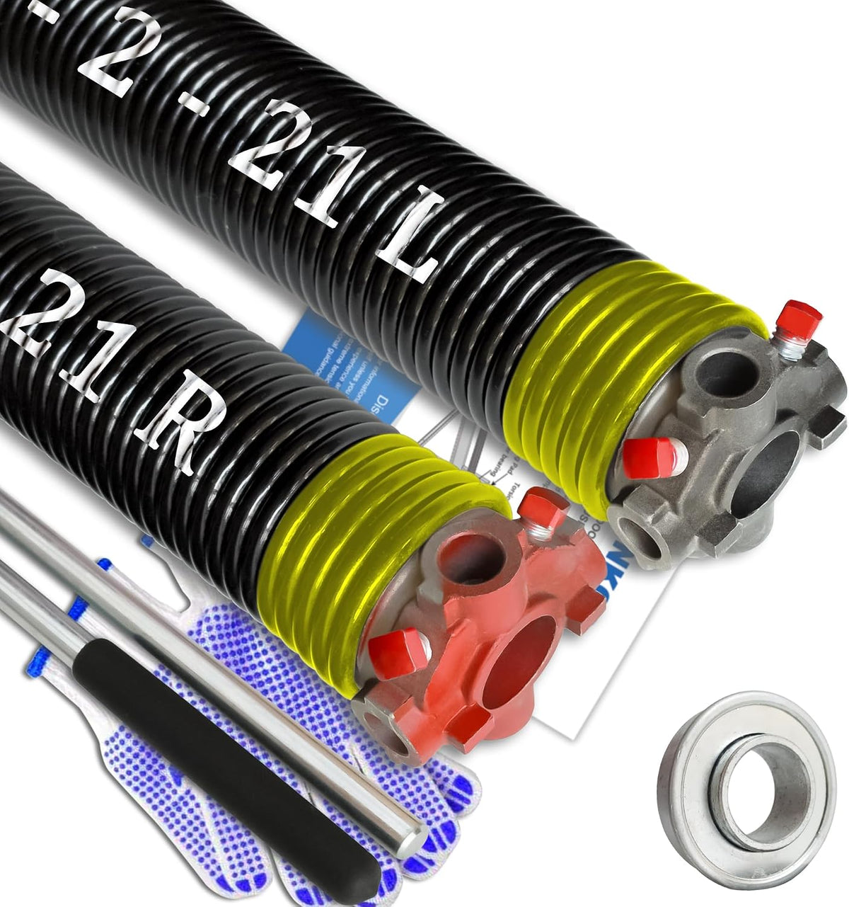 Garage Door Torsion Spring Set, Pair of 2" Electrophoresis Coated Garage Door
