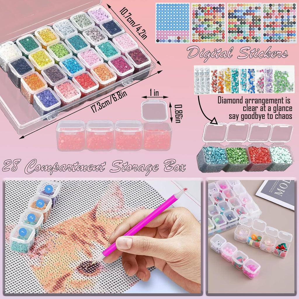 nlxcxucy 158pcs diamond art accessories kit, close-up detail