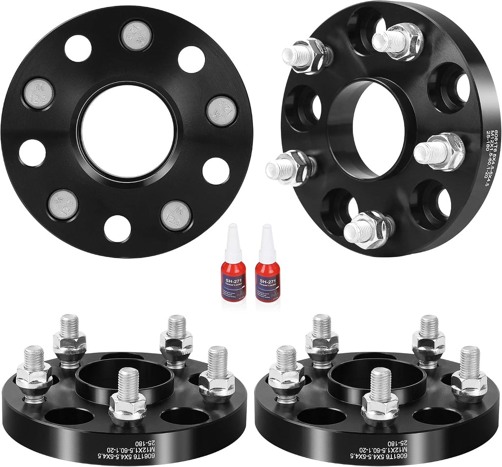 20mm 5x4.5 Hub Centric Wheel Spacers 60.1 Hub Bore with 12x1.5 Studs, 5x114.3 Forged Wheel spacers Set of 4 for Toyota Camry Highlander Avalon Tacoma, Lexus ES300 ES330 ES350 ES300h
