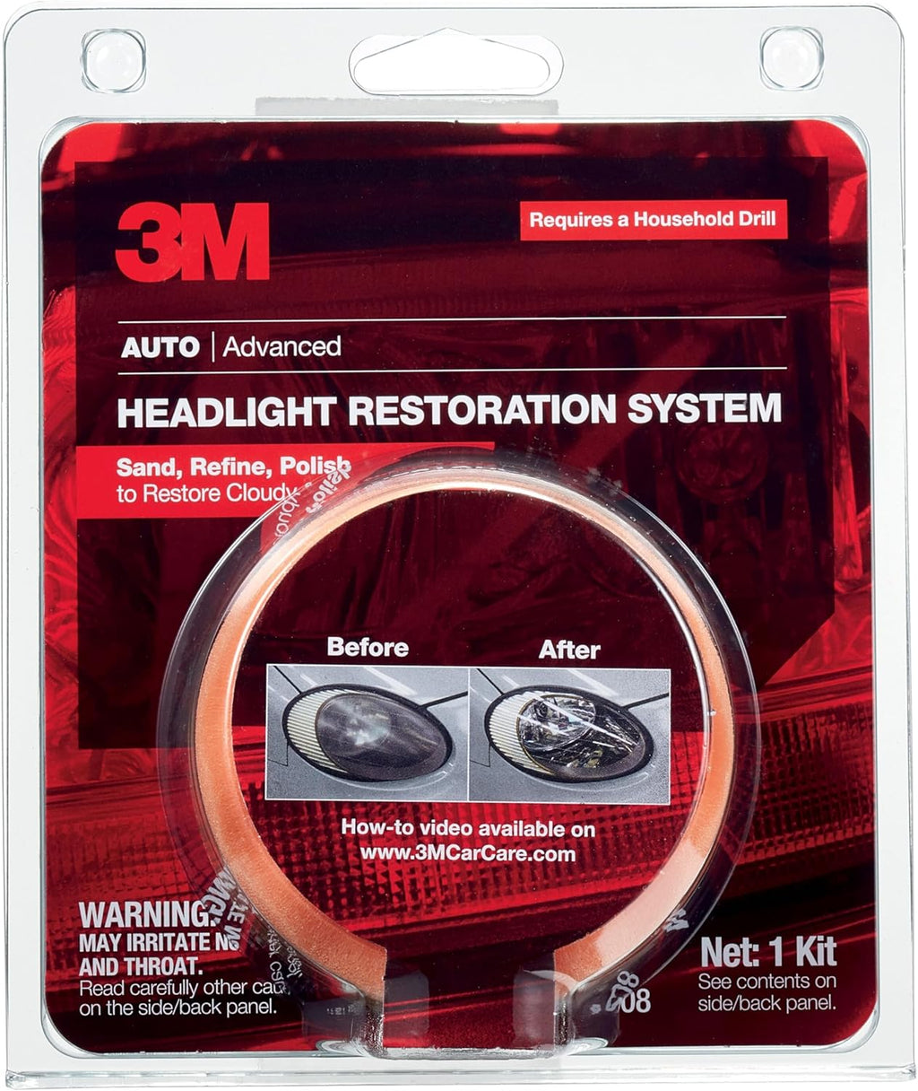 3M Headlight Lens Restoration System, 39008, 1 Kit, 2-Pack