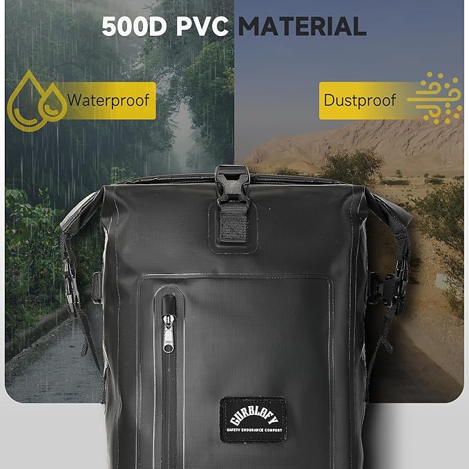 Motorcycle Tail Bag, 15L Waterproof Motorcycle Saddle Bag, 2 Size and 3 Color - Image 2