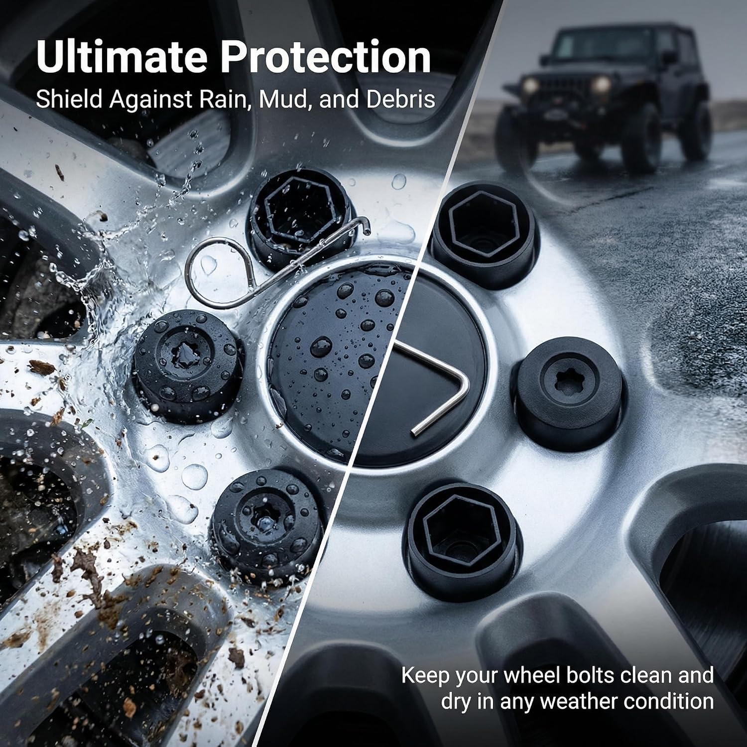 20 PCS Car Wheel Lug Nut Covers, 17mm Wheel Nut Covers, Tire Bolt Caps with Removal Tool, Compatible with VW Jetta Beetle Passat GTI CC (Black)