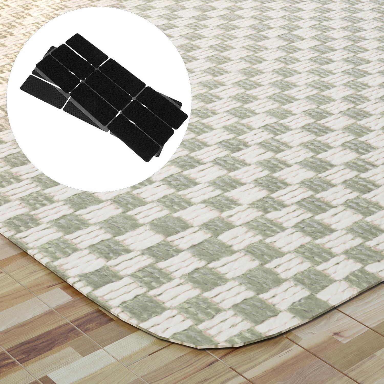 Car Carpet Fixing Stickers 18 Pairs Double-Sided Adhesive Non-Slip Car Floor Mat Holders High Temperature Resistant for Automotive Interior Floor Mats