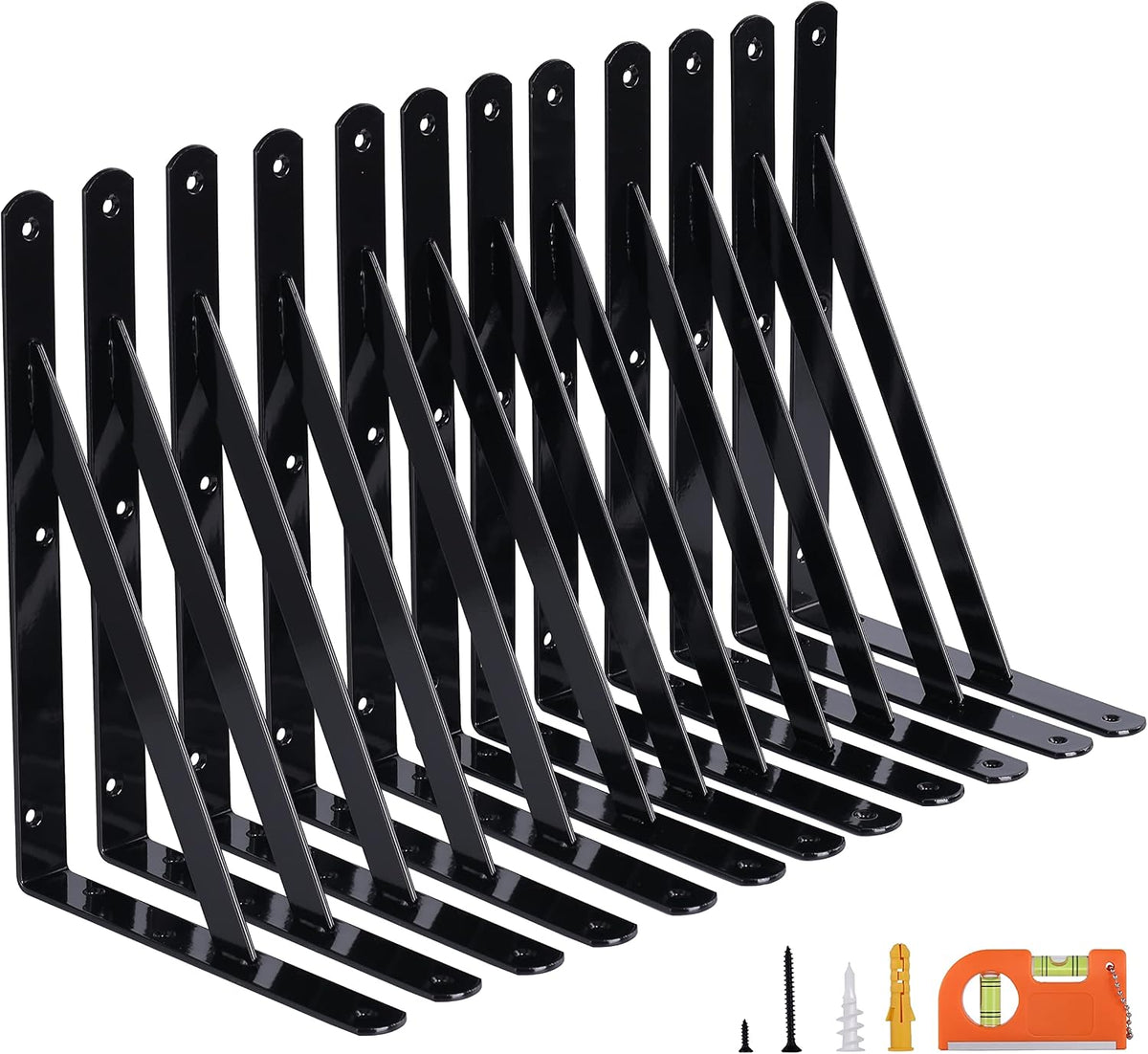 neodrop 12-pack 12 inch heavy duty shelf brackets, main product view