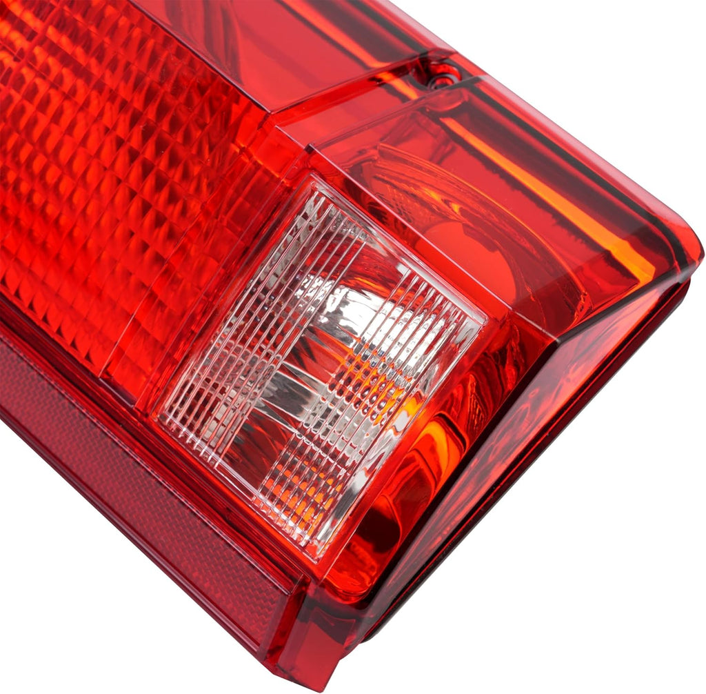 HECASA Pair Tail Light Compatible with 1980-1986 Ford F-150 F-250 F-350 Bronco F-100 Halogen Brake Lamp Taillight Replacement for E4TZ13405B FO2800103 E4TZ13404B FO2801102 Red White Lens Black Housing