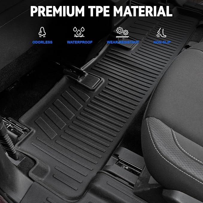 Floor Mats Set for 2022-2025 Nissan Pathfinder 7/8 Seats Accessories, Full - Image 3