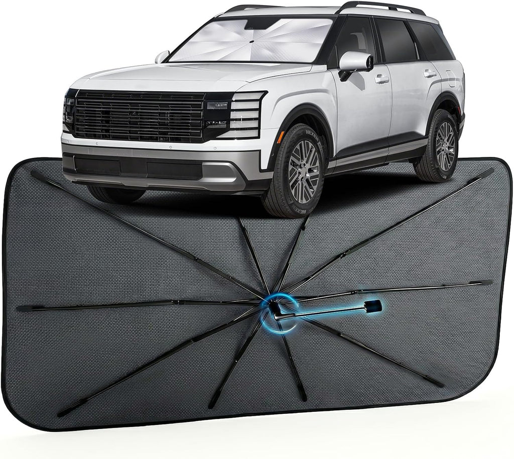 Car Windshield Sun Shade for Hyundai Palisade 2019-2026 –[Reflective Coated Fabric] Sunshade Umbrella for Front Window, Car Shades Sun Visor Keep Car Cool and Protects Interior, 1:1 Exact Fit