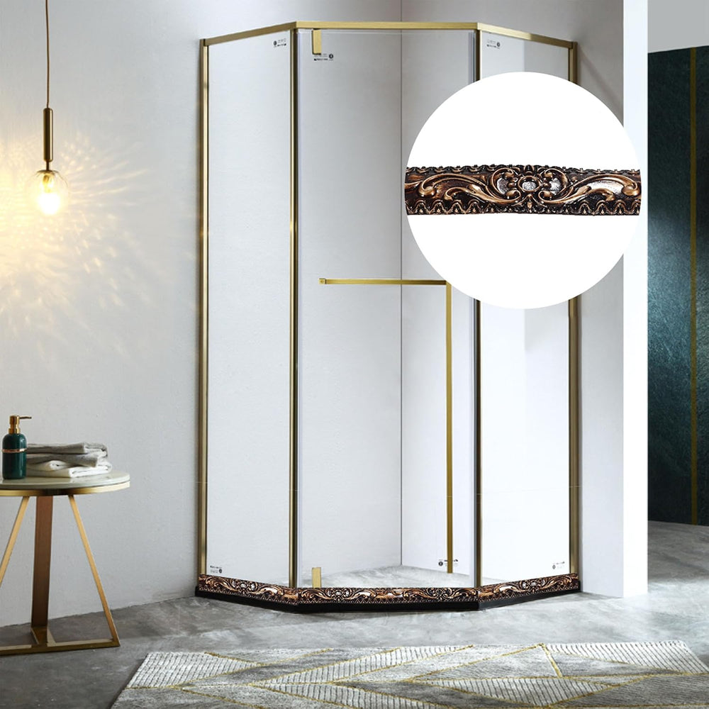 Flexible Wall Trim, 16.4 Feet Peel and Stick Molding - Brass