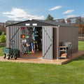 GVDV 10x14 FT Outdoor Metal Storage Shed, Durable Garden Shed by GVDV