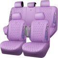 car pass light purple bling diamond leather car, main product view