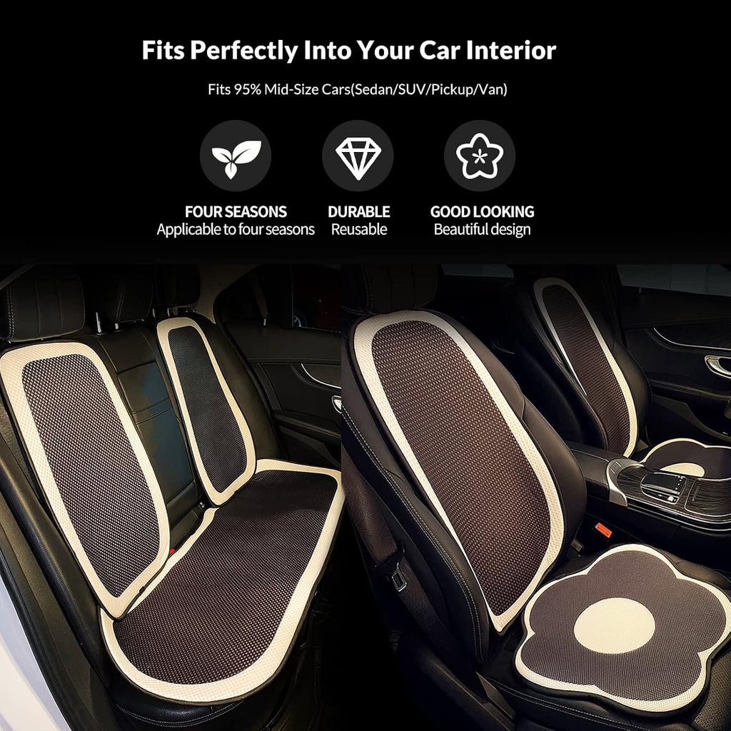 cute car seat covers full set, universal fit shown in use