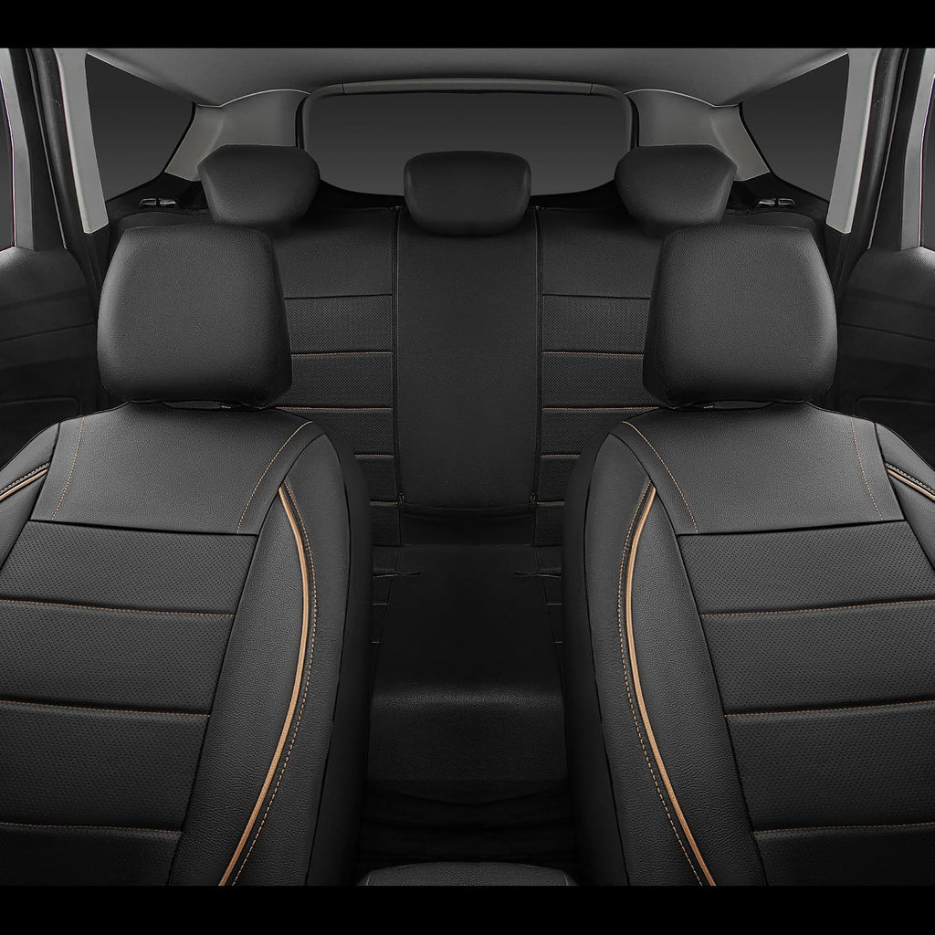car pass universal fit piping leather car seat showing dimensions