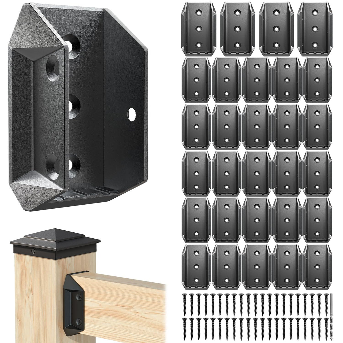 heavy-duty aluminum deck railing bracket connectors for 2x4, main product view