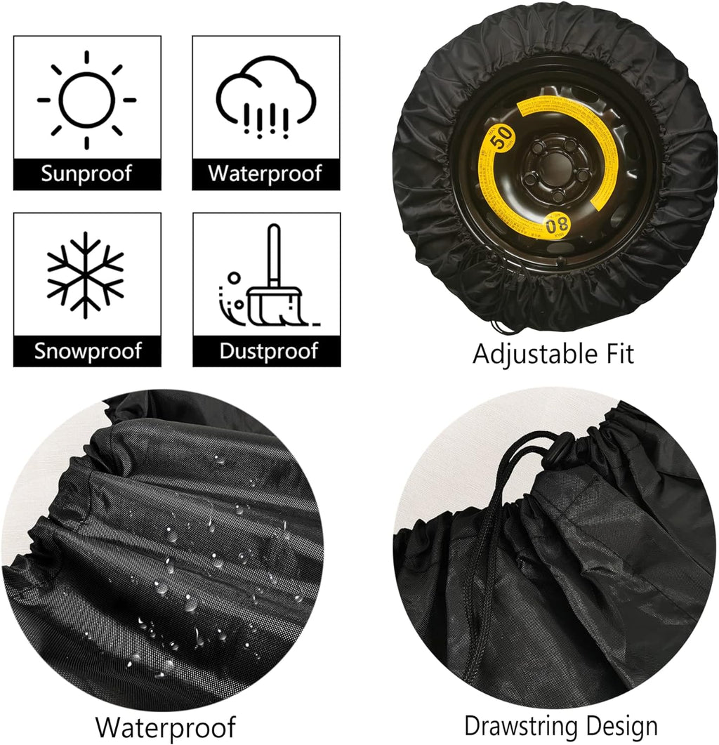 Rural Mail Carrier Spare Tire Cover Camper Tire Covers Travel Trailer Accessories Weatherproof 16Inch