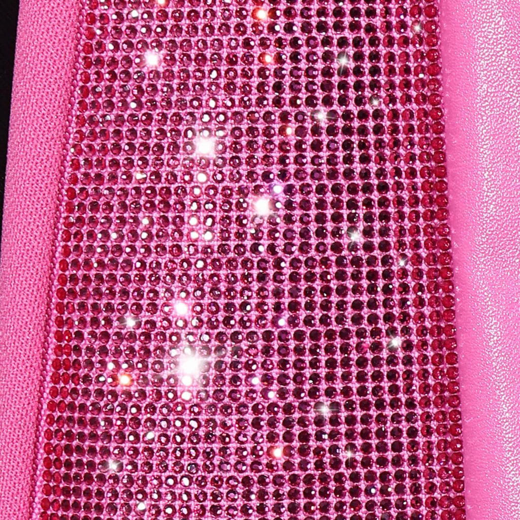 car pass hot pink bling diamond leather car, view 9