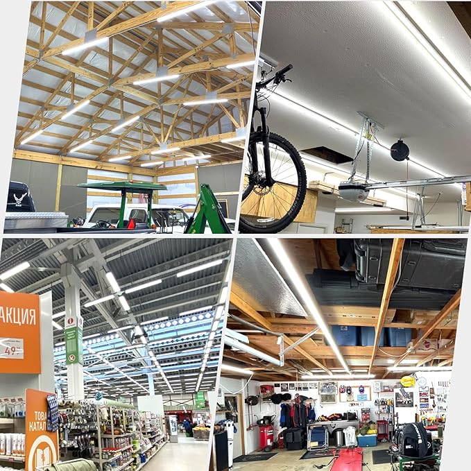 10 Pack, Led Shop Lights, 8FT Led Shop Light, 144W 5000K 19500LM Clear White - Image 7