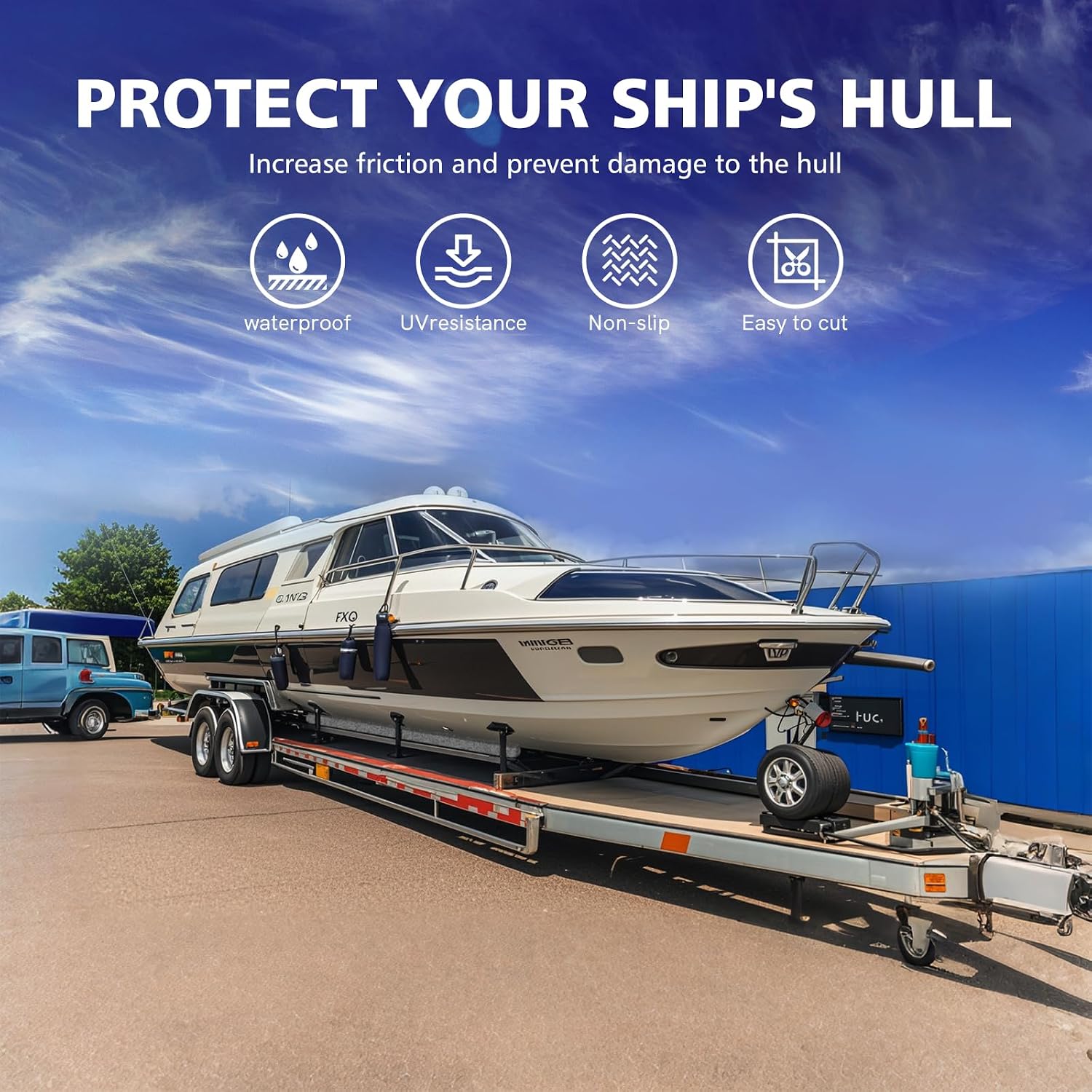 16in x 16ft Extra Large Boat Trailer Bunk Carpet - Marine Grade Padding for Boat Trailers Jet Ski Ramps Garages Docks Bunk Board Carpet