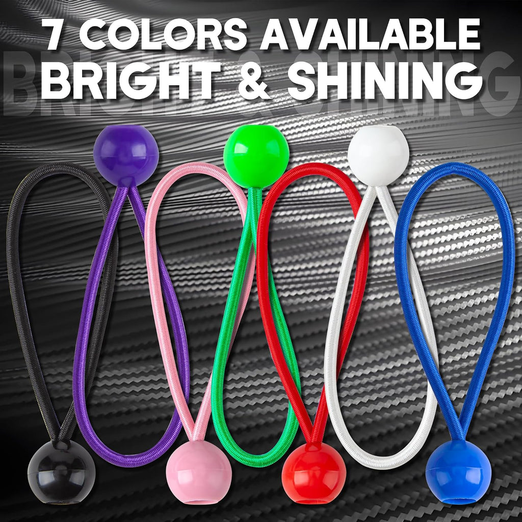 Cartman 30 Pack 6 Inch Ball Bungee Cords Canopy Ties with Elastic String for Canopy, Tarp, Straps, Tent, Pure Green