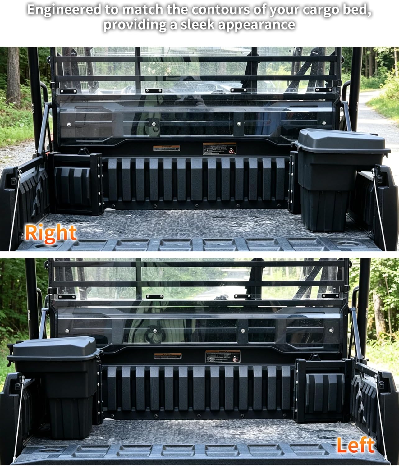 Rear Cargo Box for Kawasaki Mule Pro FXT DXT DX FX 2015-2026 Accessories, 20L Removable Waterproof Storage Bin, Heavy Duty PP Tool Box Organizer