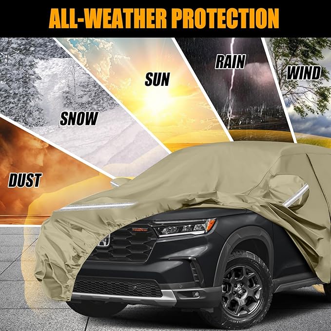 Waterproof Car Covers Replace for 2002-2025 Honda Pilot, Windproof Bands for - Image 6