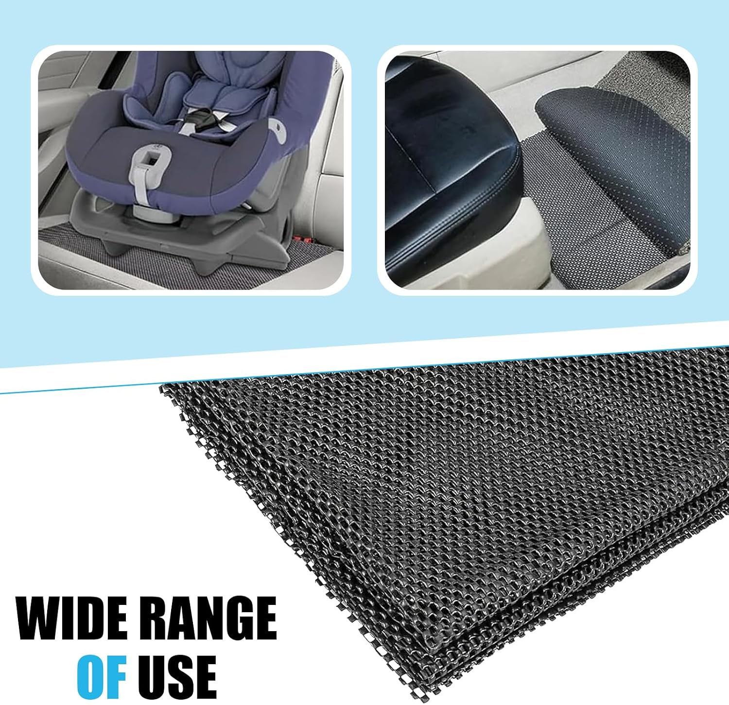 Car Roof Rack Pads, 47" x 39" Roof Cargo Bag Protective Mat/PVC Car Roof Storage Bag Protective Mat, Automotive Accessories for Most Cars (Black)