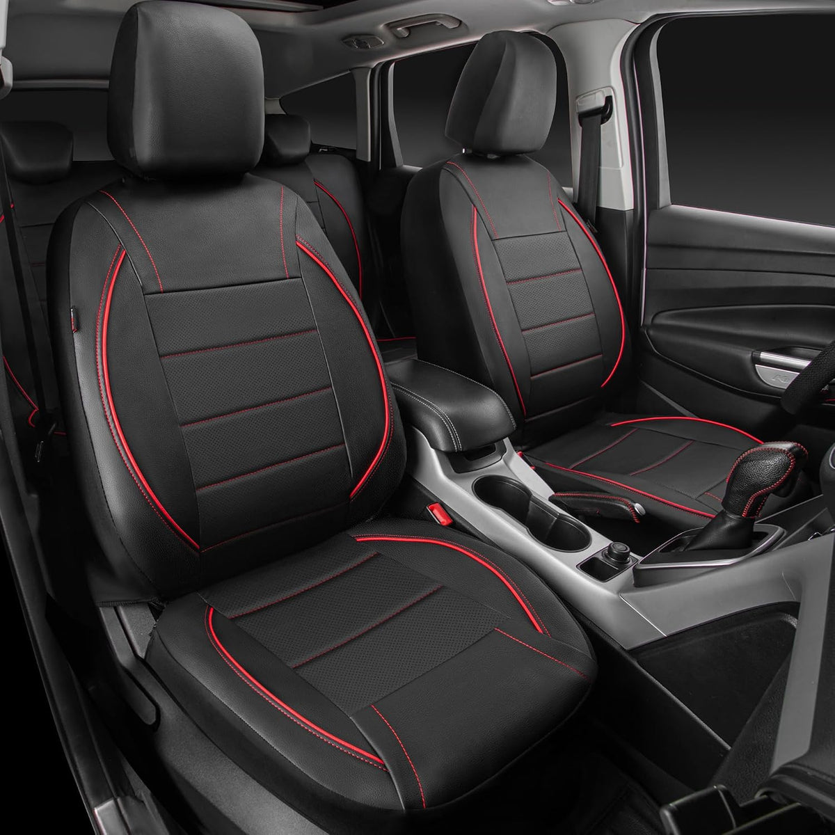 car pass universal fit piping leather car seat, close-up detail