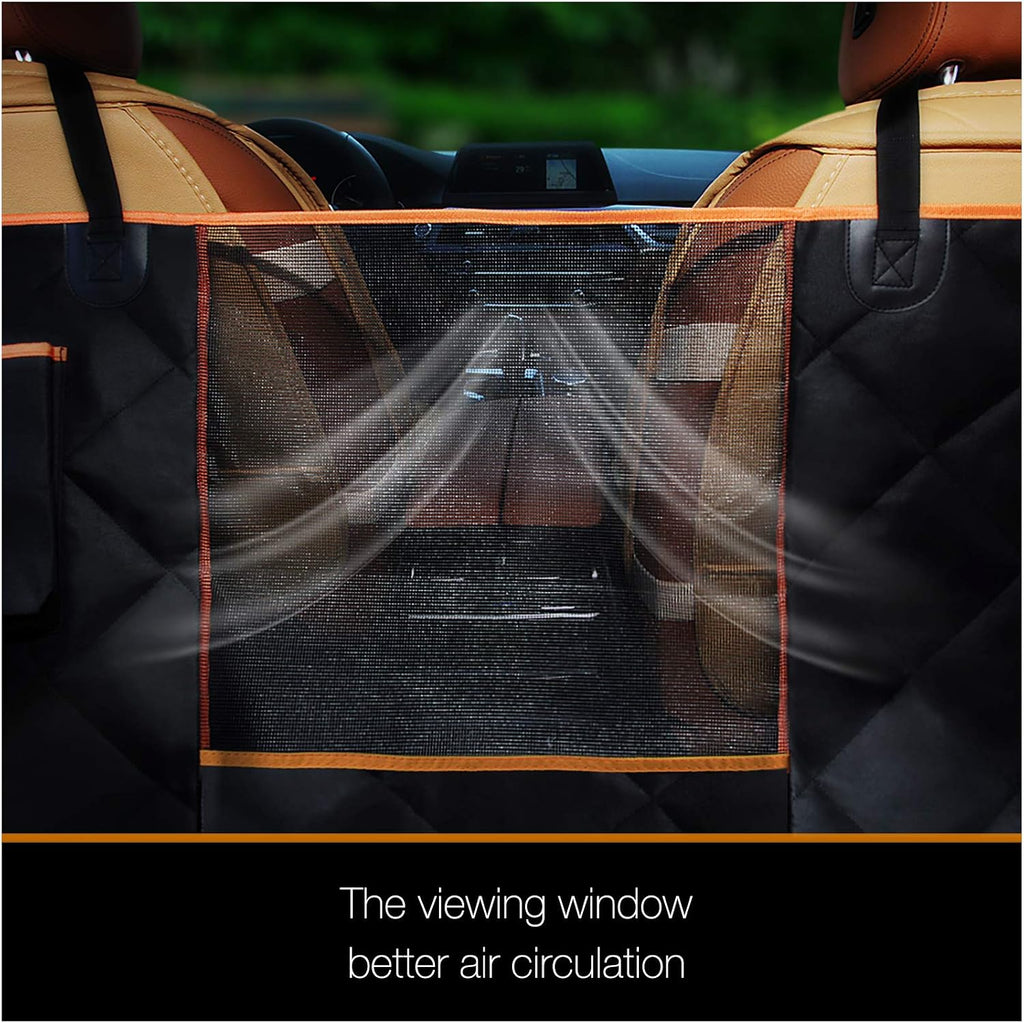 luxury dog car seat cover for back seat, side view