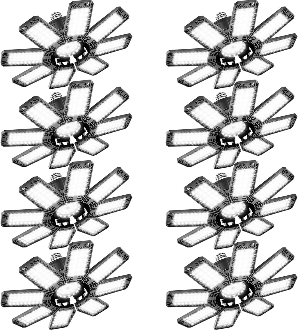 Garage Light 8 Pack - 240W 24000LM 6500K Garage Lights Ceiling LED