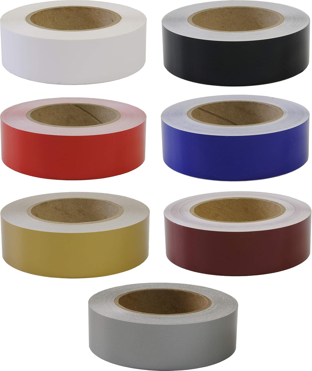 Solid Stripe for Auto Truck Boat - 3mil Vinyl - 1" x 50' - Black