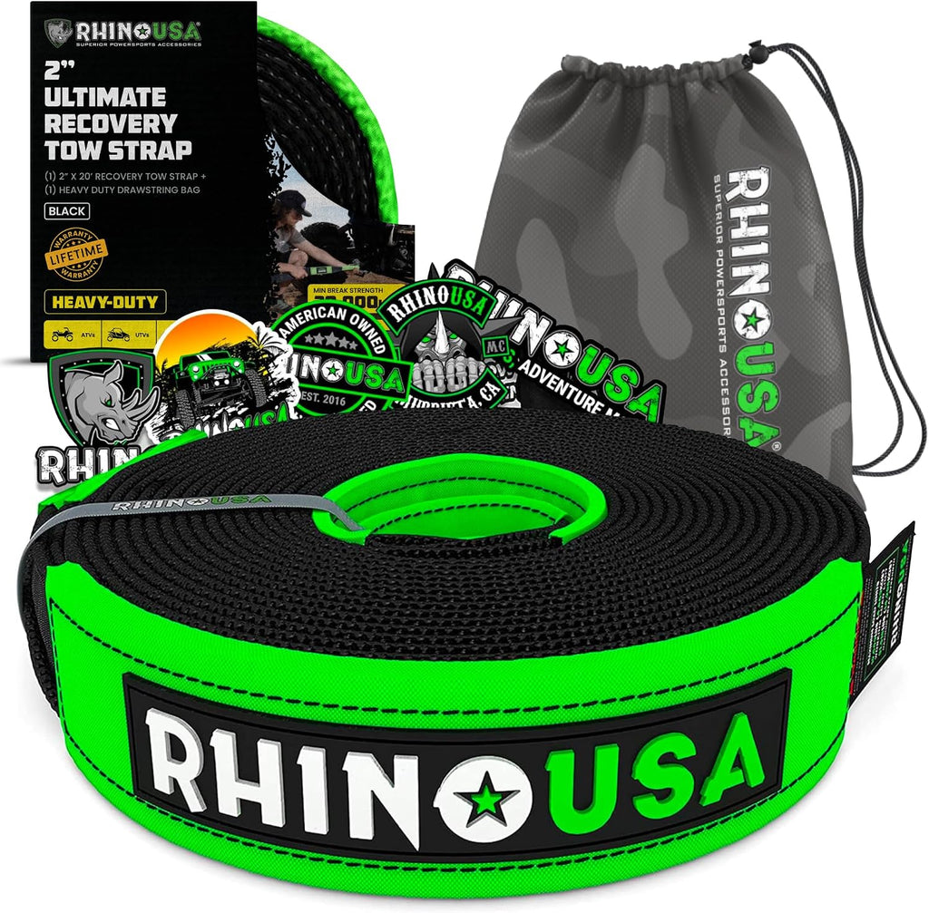 rhino usa offroad recovery tow strap (2in x, main product view