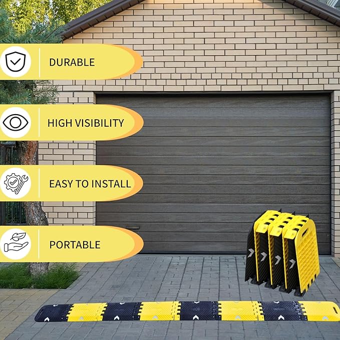 Collapsible Speed Bumps for Road - 10 Ft Portable Traffic Hump for Driveway - Image 3