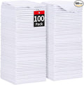 HOMERHYME White Microfiber Cleaning Cloths, 100 Pack Shop Towels Rags, Bulk by HOMERHYME
