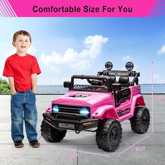 Garvee 12V Kids Ride On Truck Car