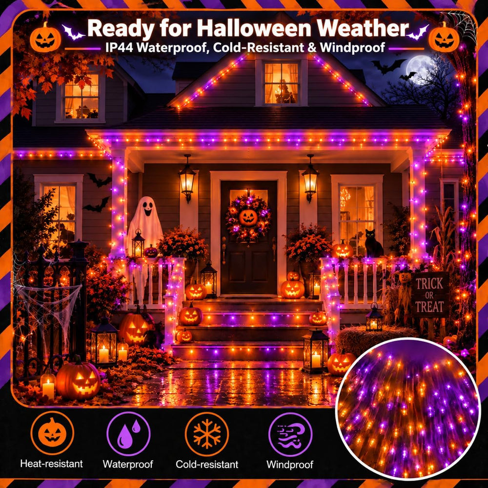 240LED 92FT Smart Color Changing Halloween String Lights RGB App & Remote