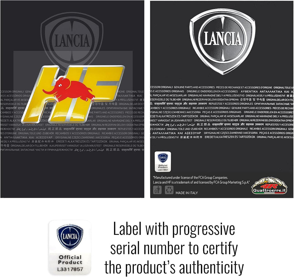 Lancia 21261 HF 3D Official Sticker 60 x 35 mm