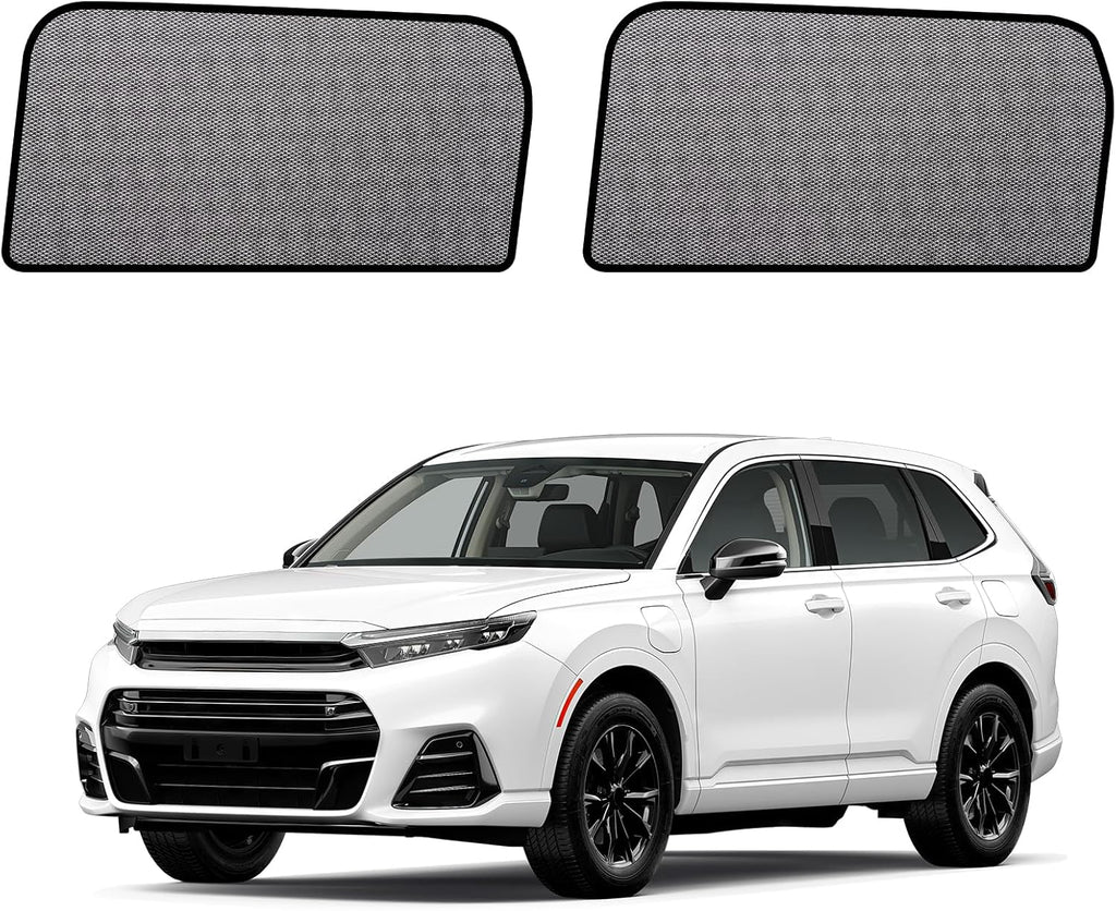 CRV Window Shades 2023-2025, Rear Side 2PCS Mesh Set | Custom Fit, Superior Sun Protection, Secure Magnetic Installation, Breathable Mesh, Ideal for Families, Kids & Road Trips