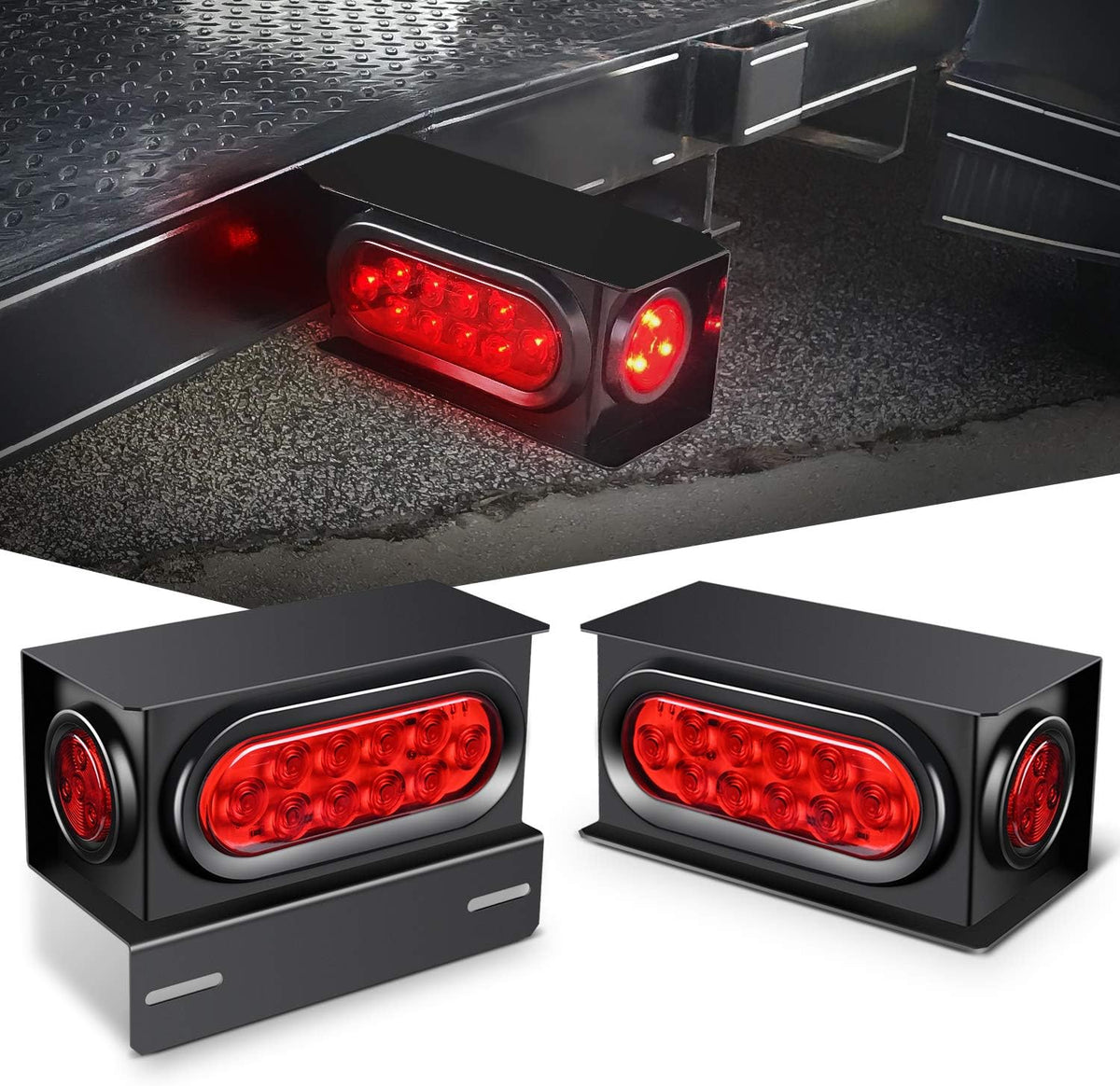 nilight steel weld-on trailer light box kit with, main product view